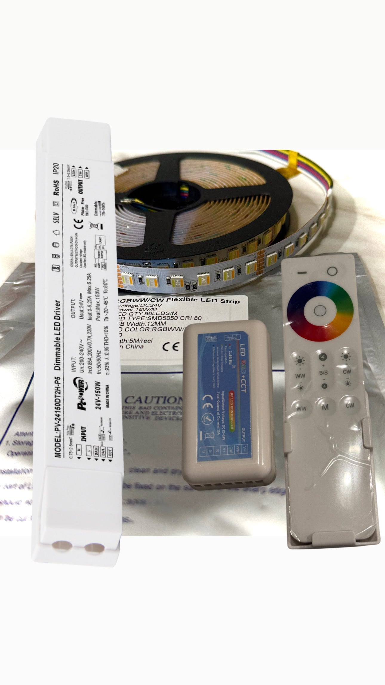Komplettset LED-Streifen RGB WW CW