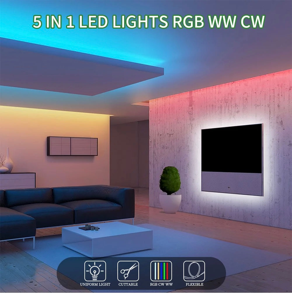 LED-Streifen 24V RGB WW CW