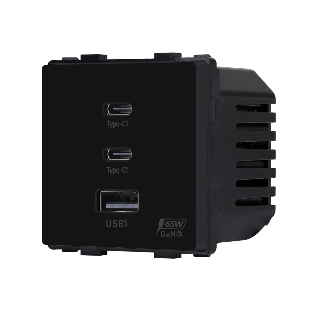 Prise USB/USB-C 65W Plug Support Glass Frames