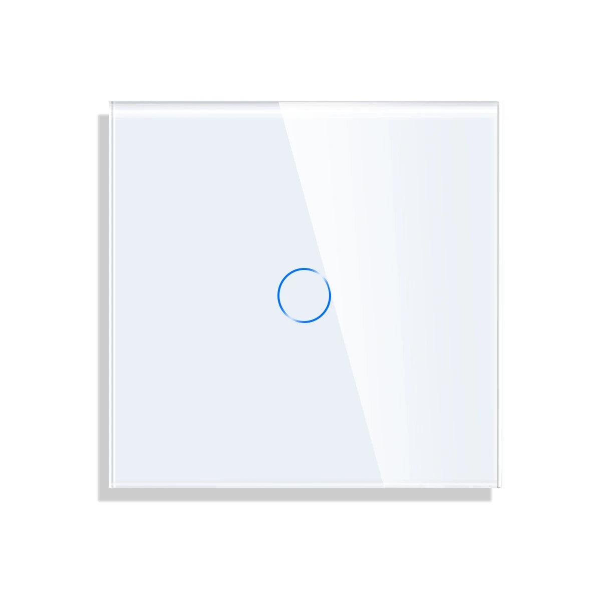 Waterproof Glass Panel 1/2/3 switch White  for Touch Wall Switch Function Part DIY with Metal Frame 86mm