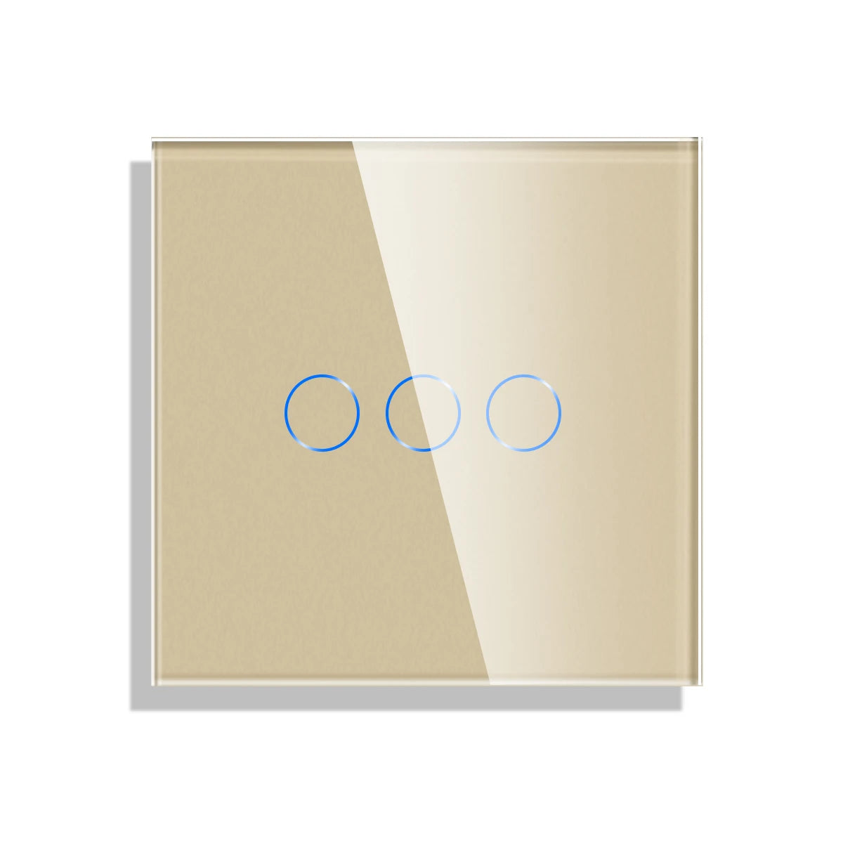 Waterproof Glass Panel 1/2/3Gang White Black Grey Glod for Touch Wall Switch Function Part DIY with Metal Frame 86mm