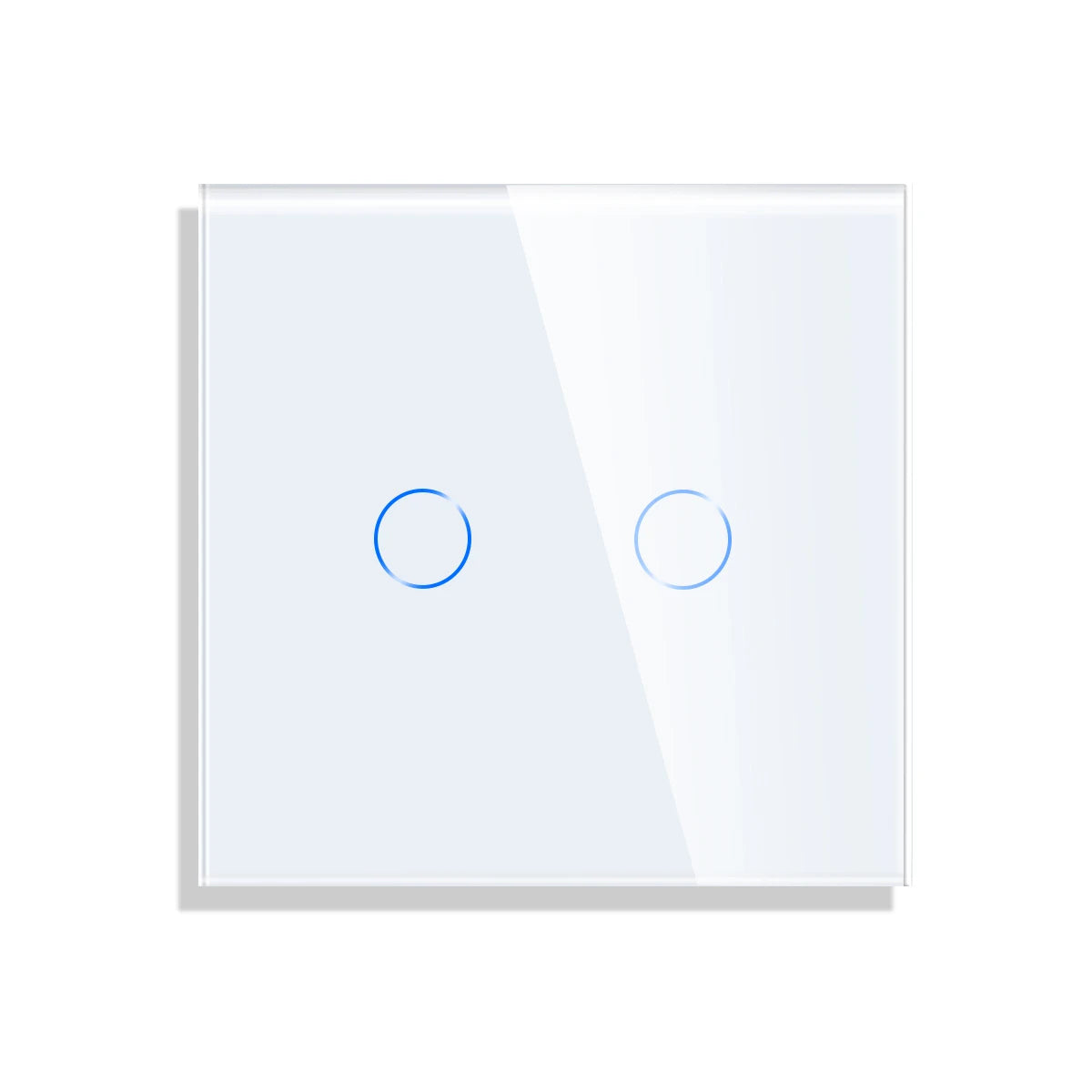 Waterproof Glass Panel 1/2/3 switch White  for Touch Wall Switch Function Part DIY with Metal Frame 86mm