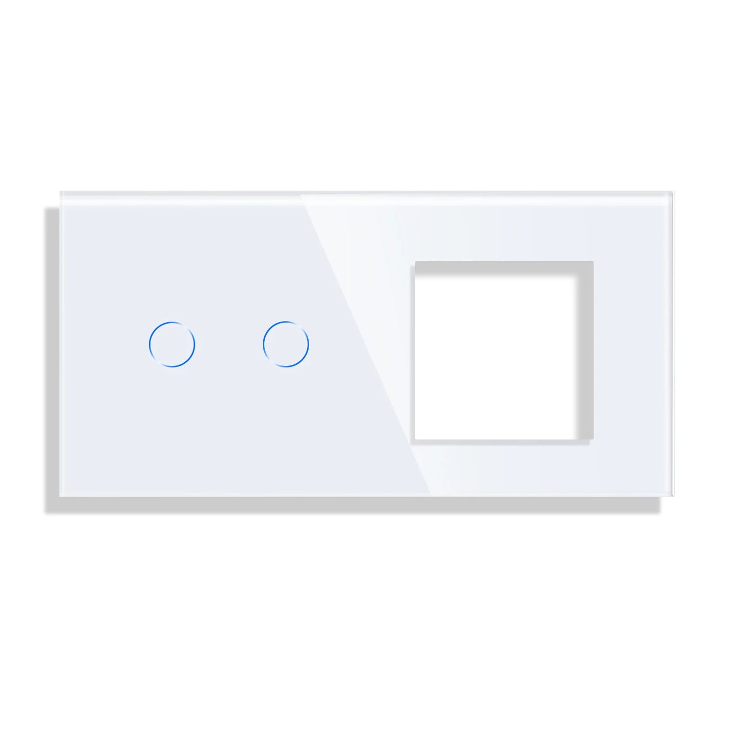 Toughened Glass Panel And Socket Frame,Three Color Panel 86*157mm