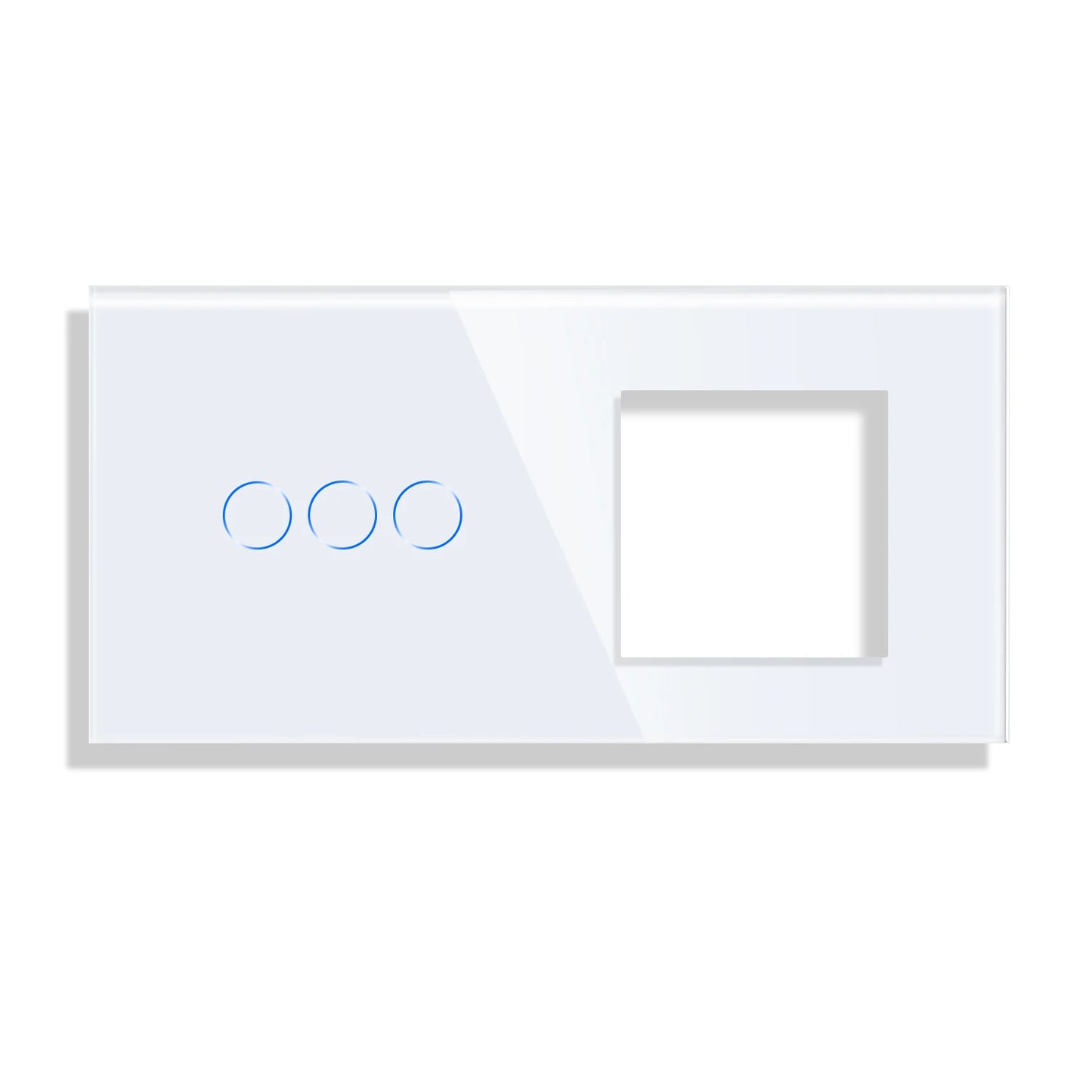 Toughened Glass Panel And Socket Frame,Three Color Panel 86*157mm