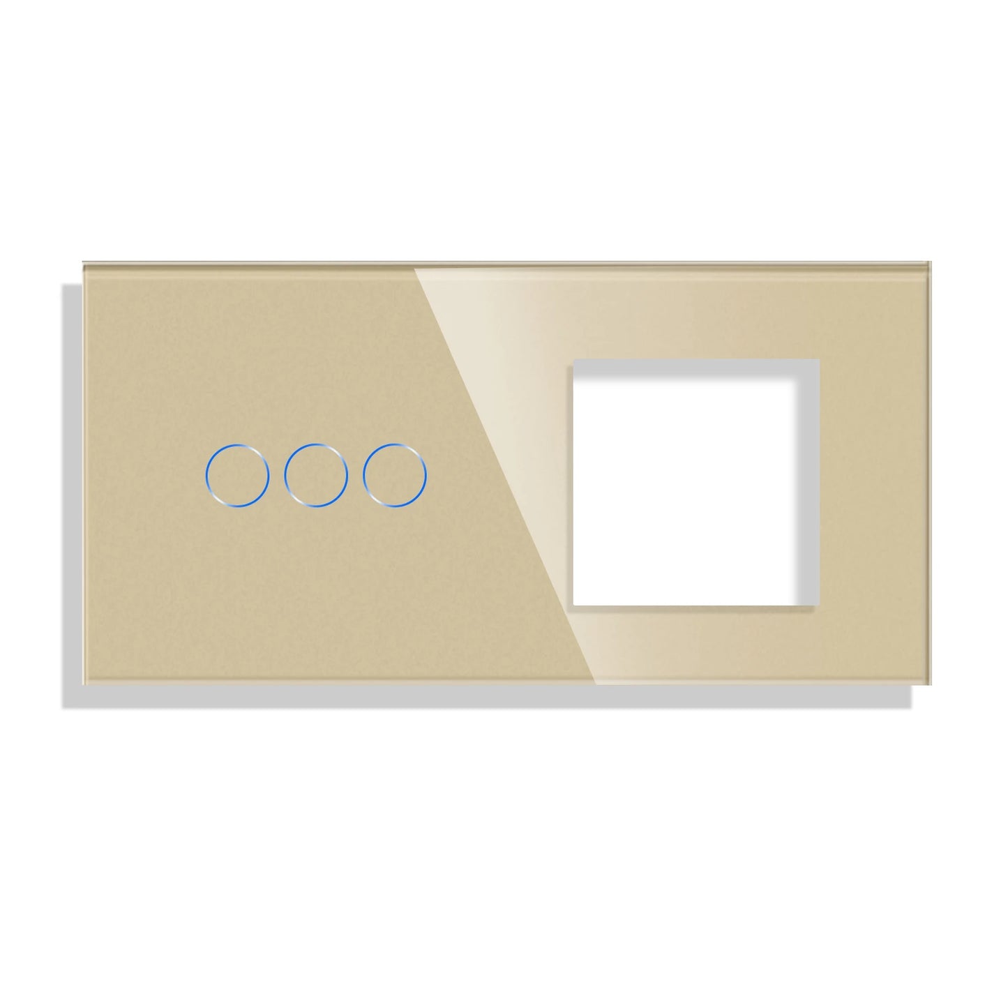 Toughened Glass Panel And Socket Frame,Three Color Panel 86*157mm