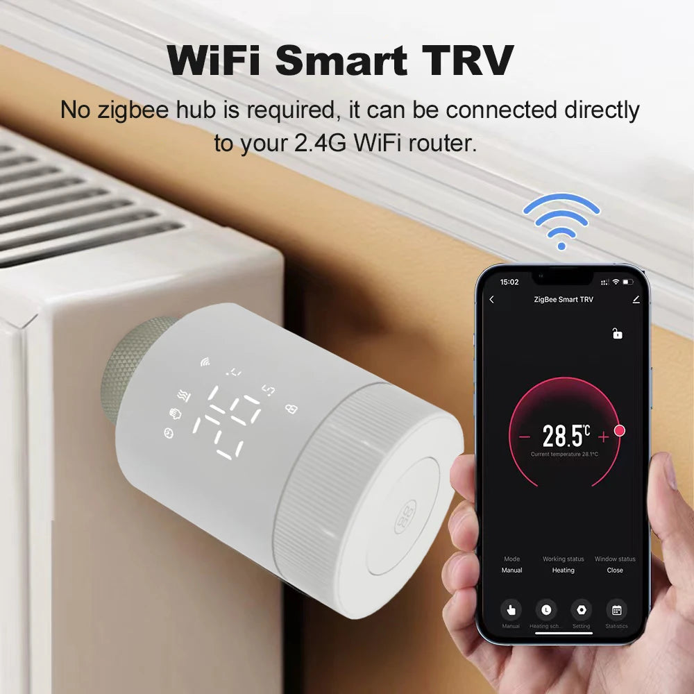 Vanne thermostat wifi pour radiateur