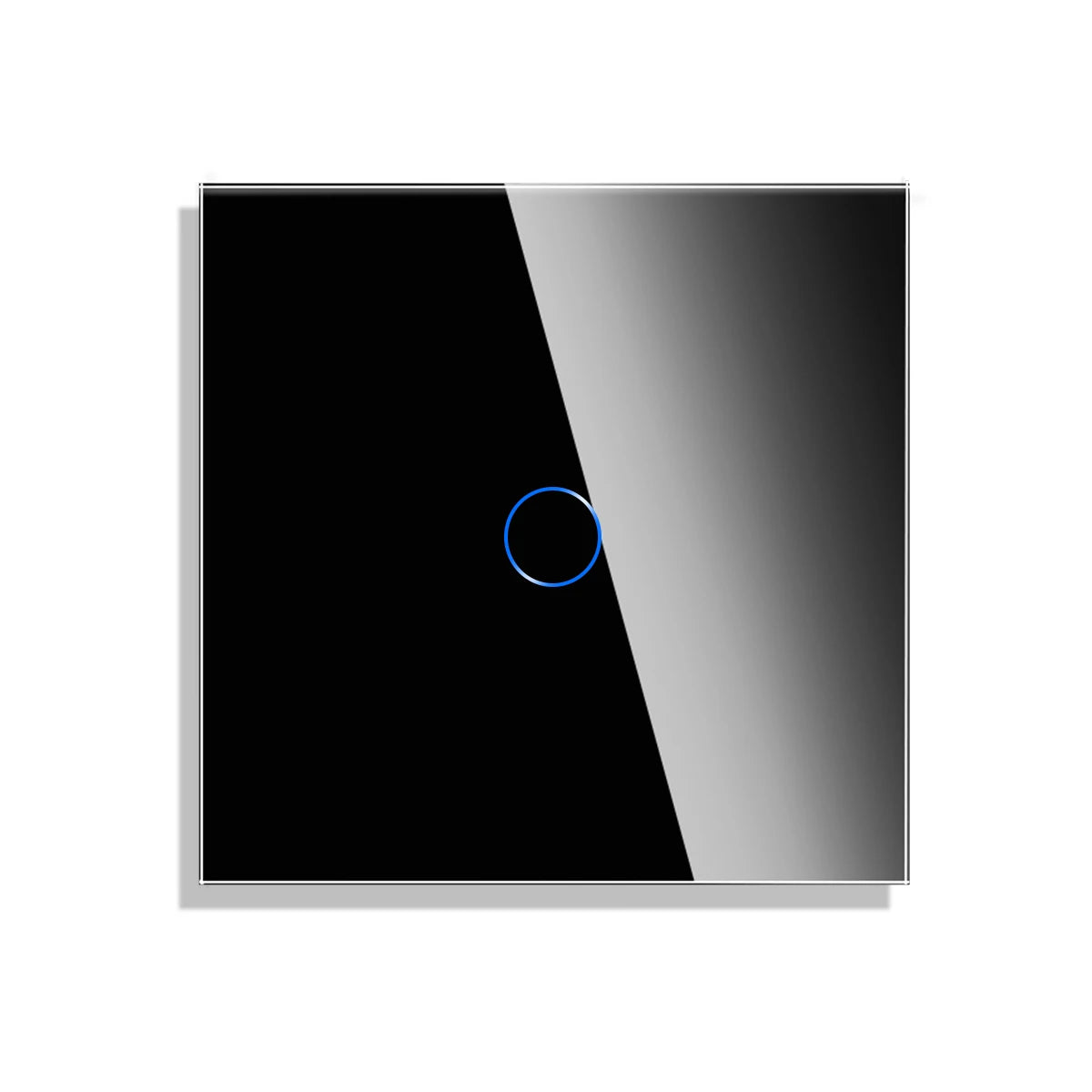 Waterproof Glass Panel 1/2/3 switch Black for Touch Wall Switch Function Part DIY with Metal Frame 86mm