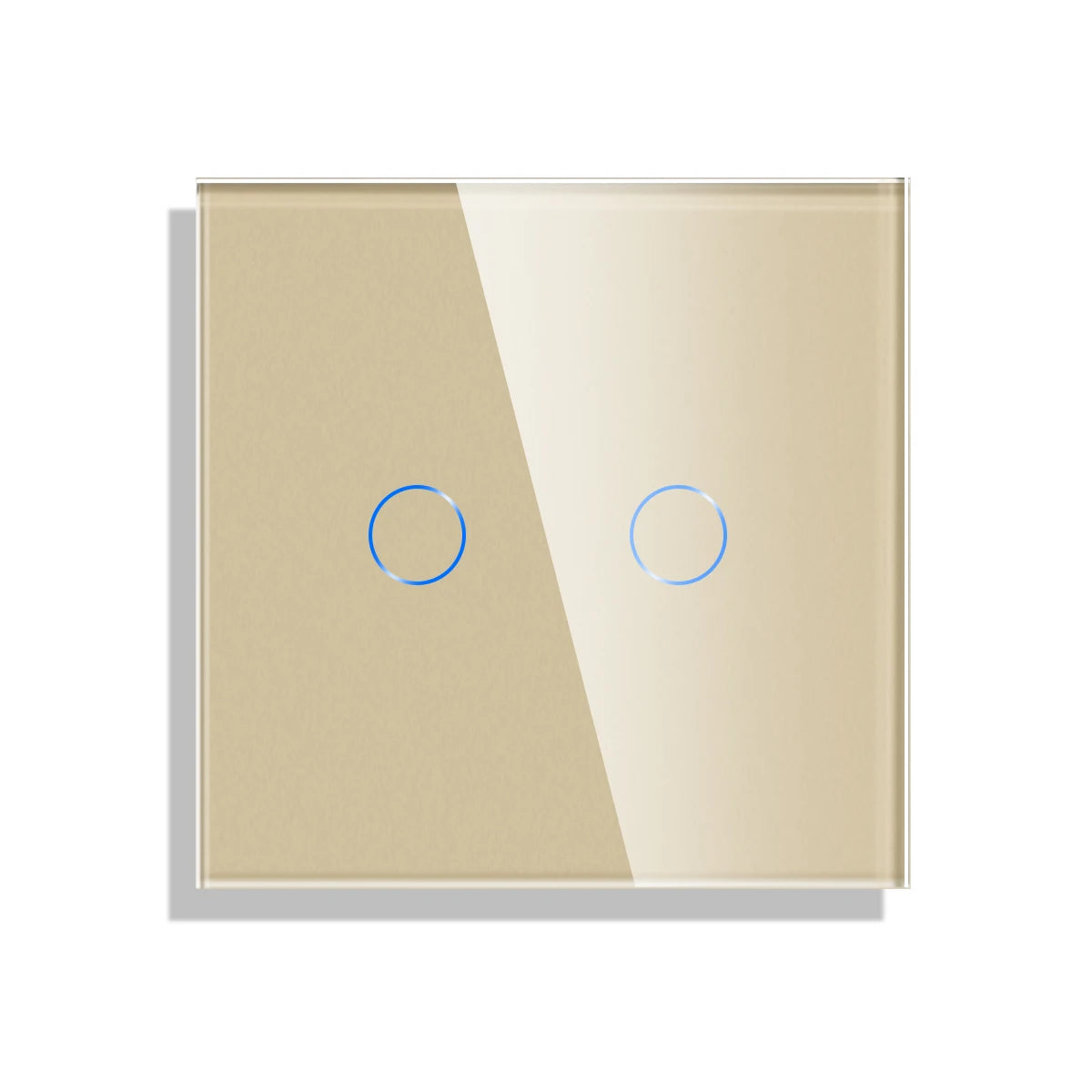 Waterproof Glass Panel 1/2/3Gang White Black Grey Glod for Touch Wall Switch Function Part DIY with Metal Frame 86mm