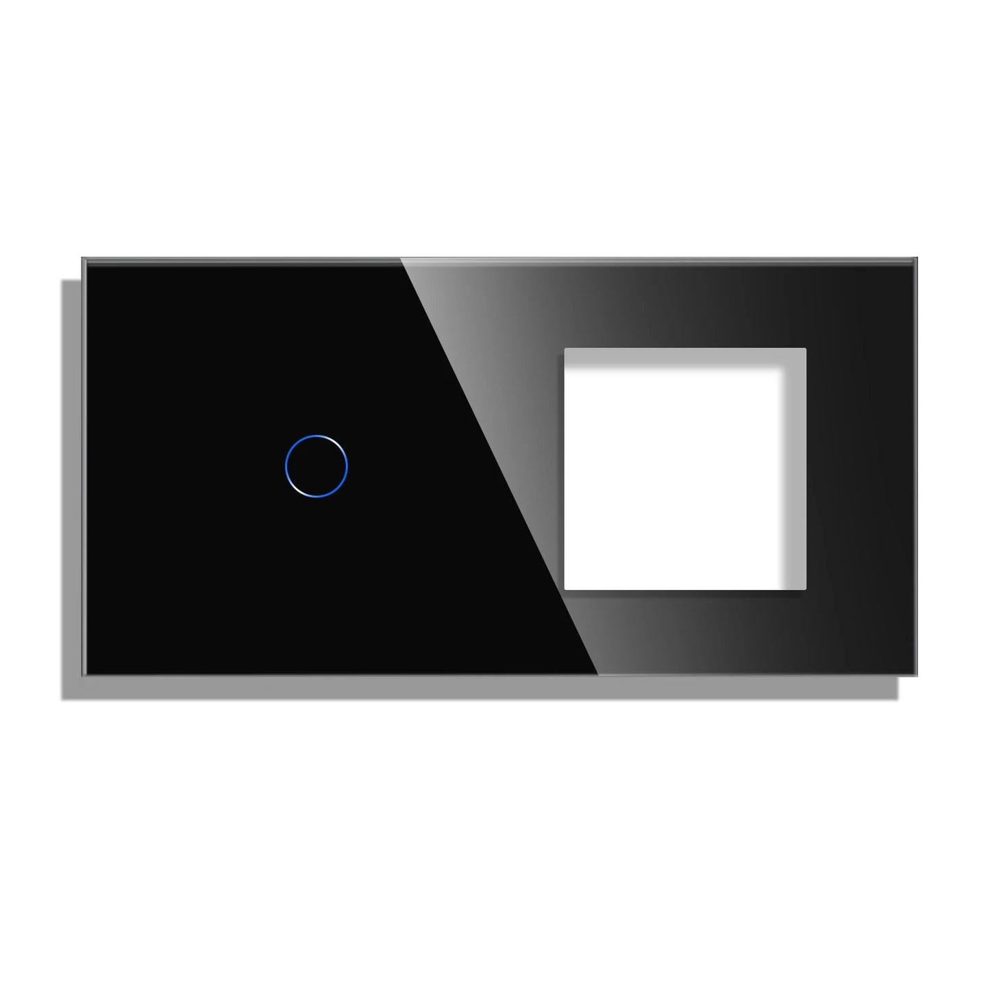 Toughened Glass Panel And Socket Frame,Three Color Panel 86*157mm